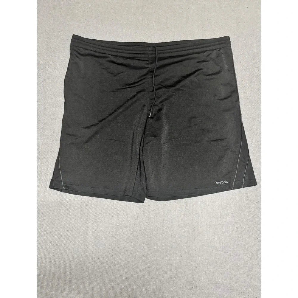 Adidas Mens XL Black Athletic Training Shorts Lightweight Pockets Logo Sports